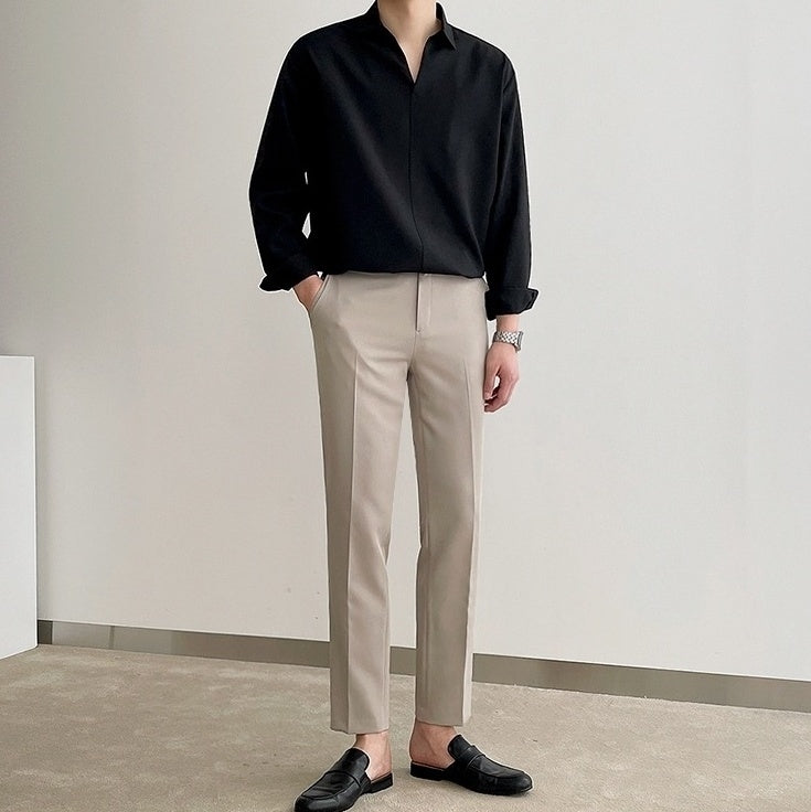 Silky Vneck Long Sleeve Shirt
