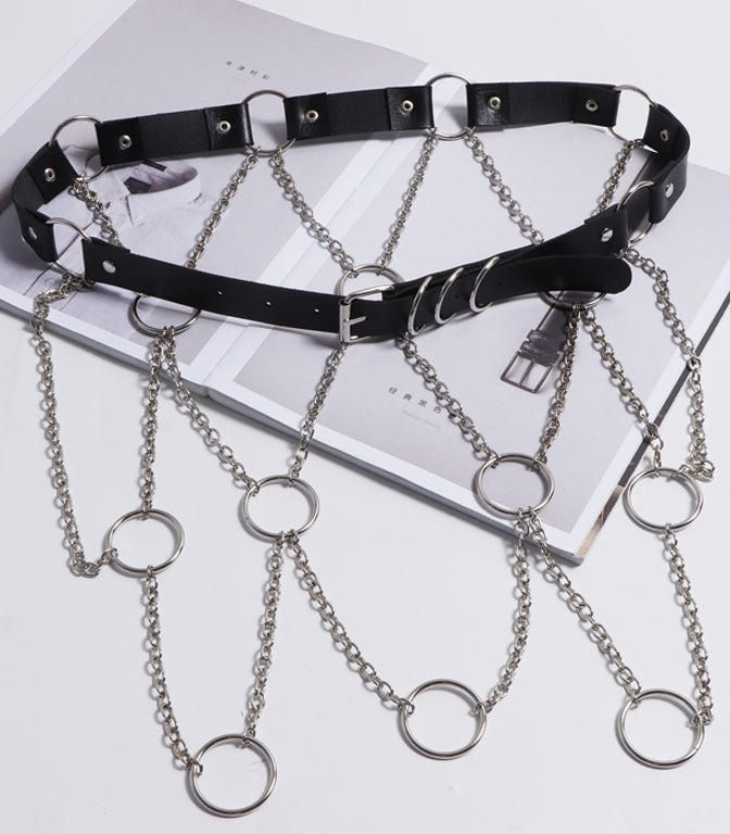 Silver Chain Half Skirt Belt