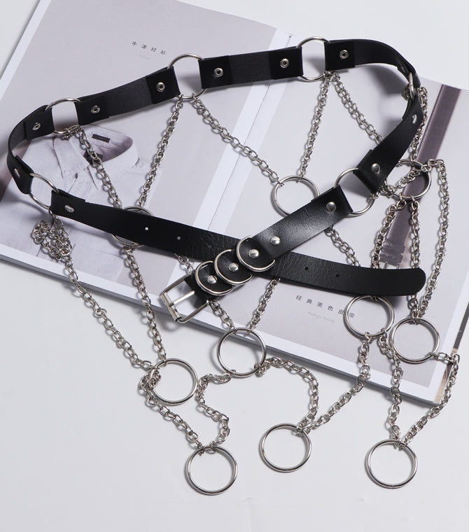 Silver Chain Half Skirt Belt