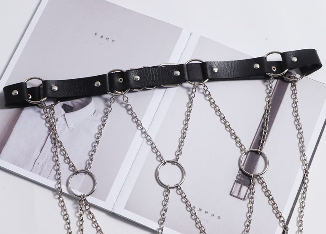 Silver Chain Half Skirt Belt