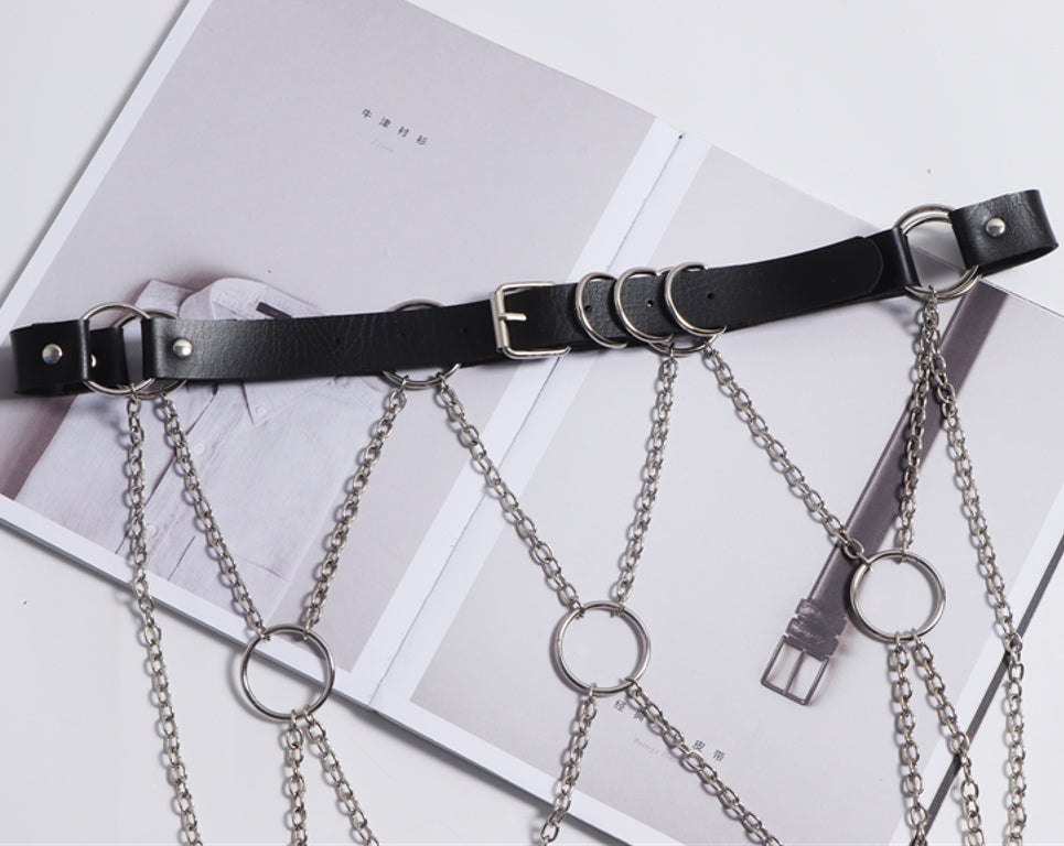 Silver Chain Half Skirt Belt