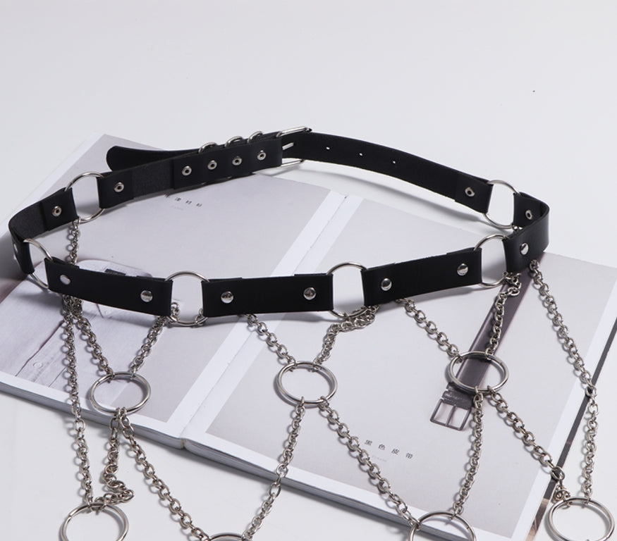 Silver Chain Half Skirt Belt