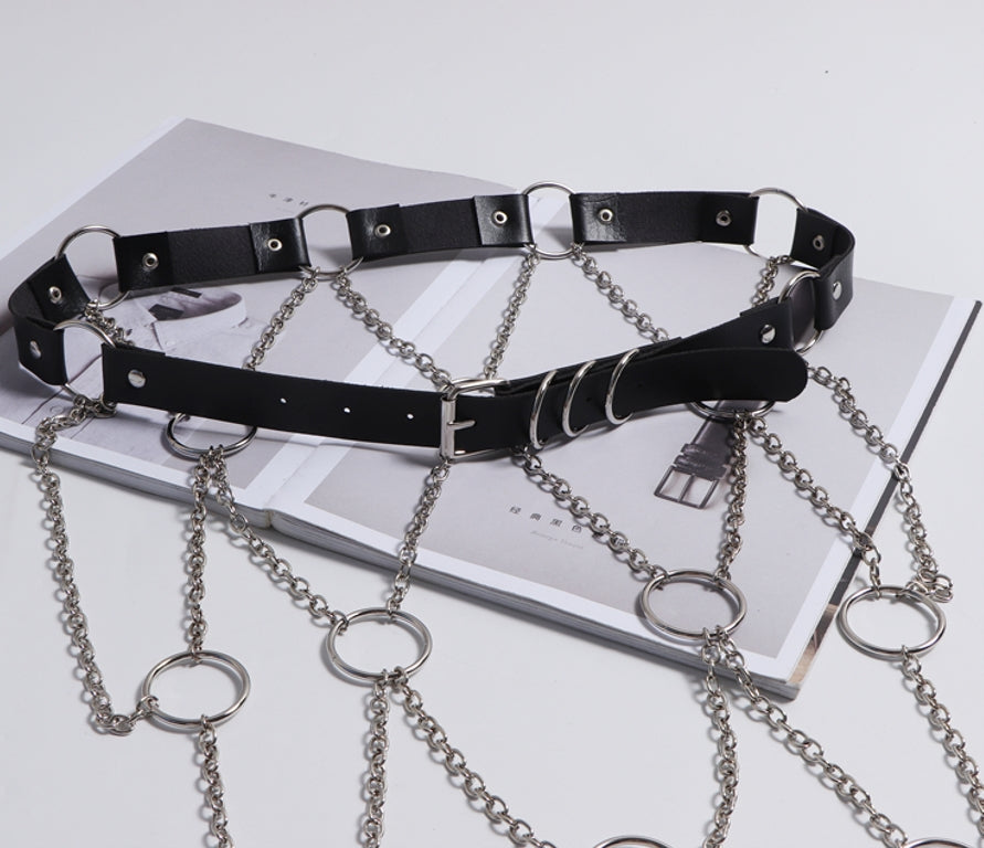 Silver Chain Half Skirt Belt