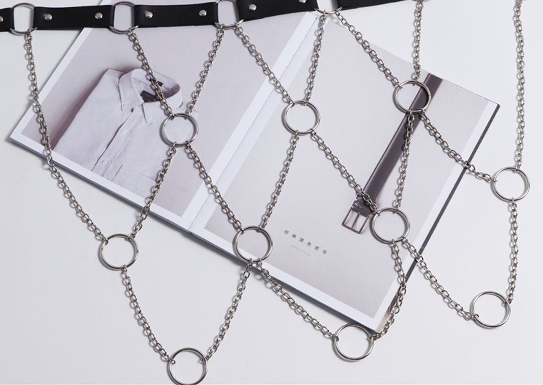 Silver Chain Half Skirt Belt
