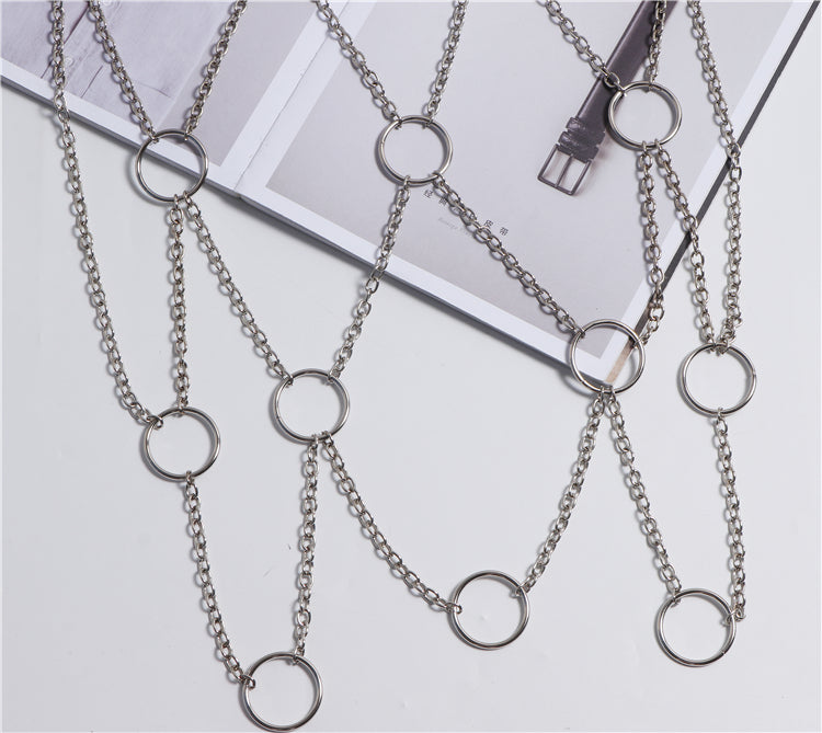 Silver Chain Half Skirt Belt