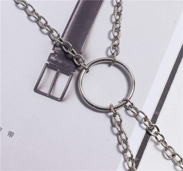 Silver Chain Half Skirt Belt