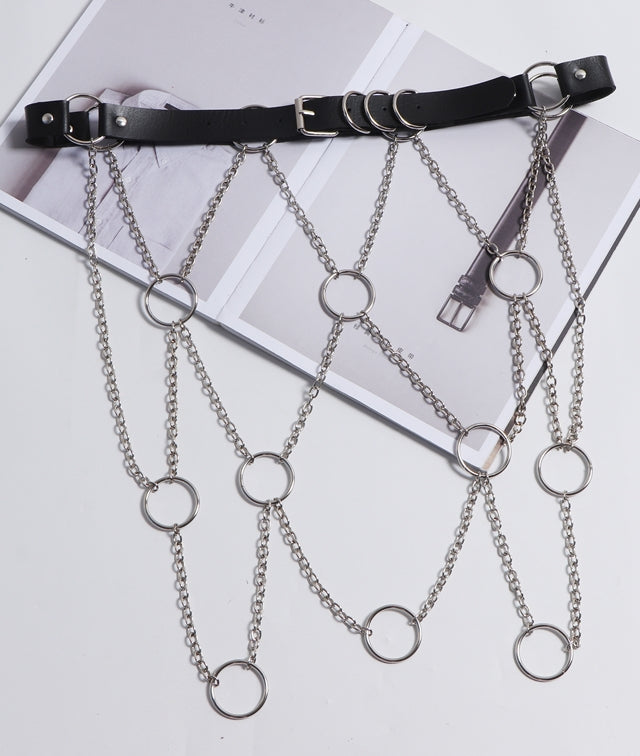 Silver Chain Half Skirt Belt