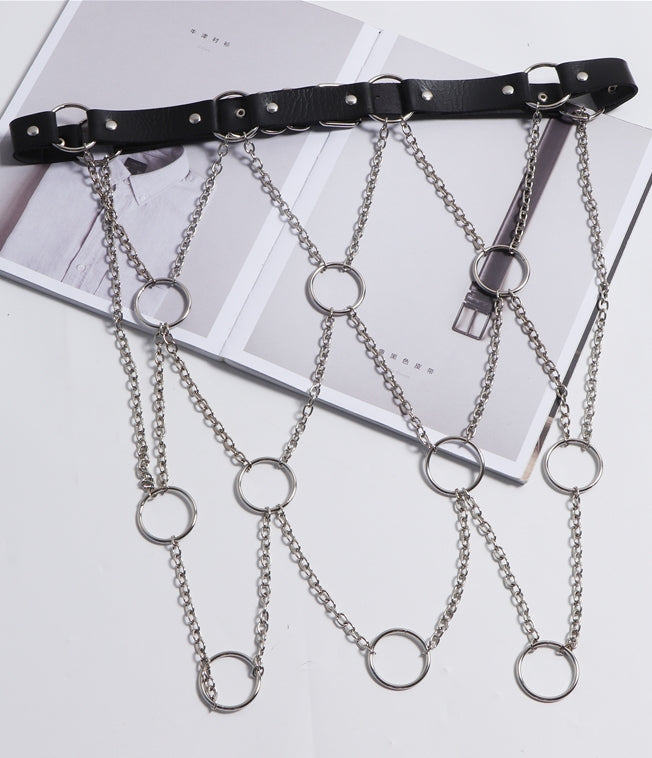 Silver Chain Half Skirt Belt