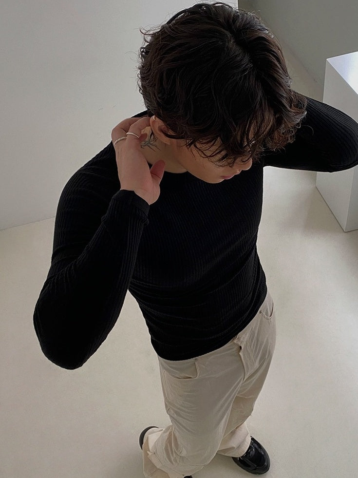 Simple Long Sleeve Crewneck Tee