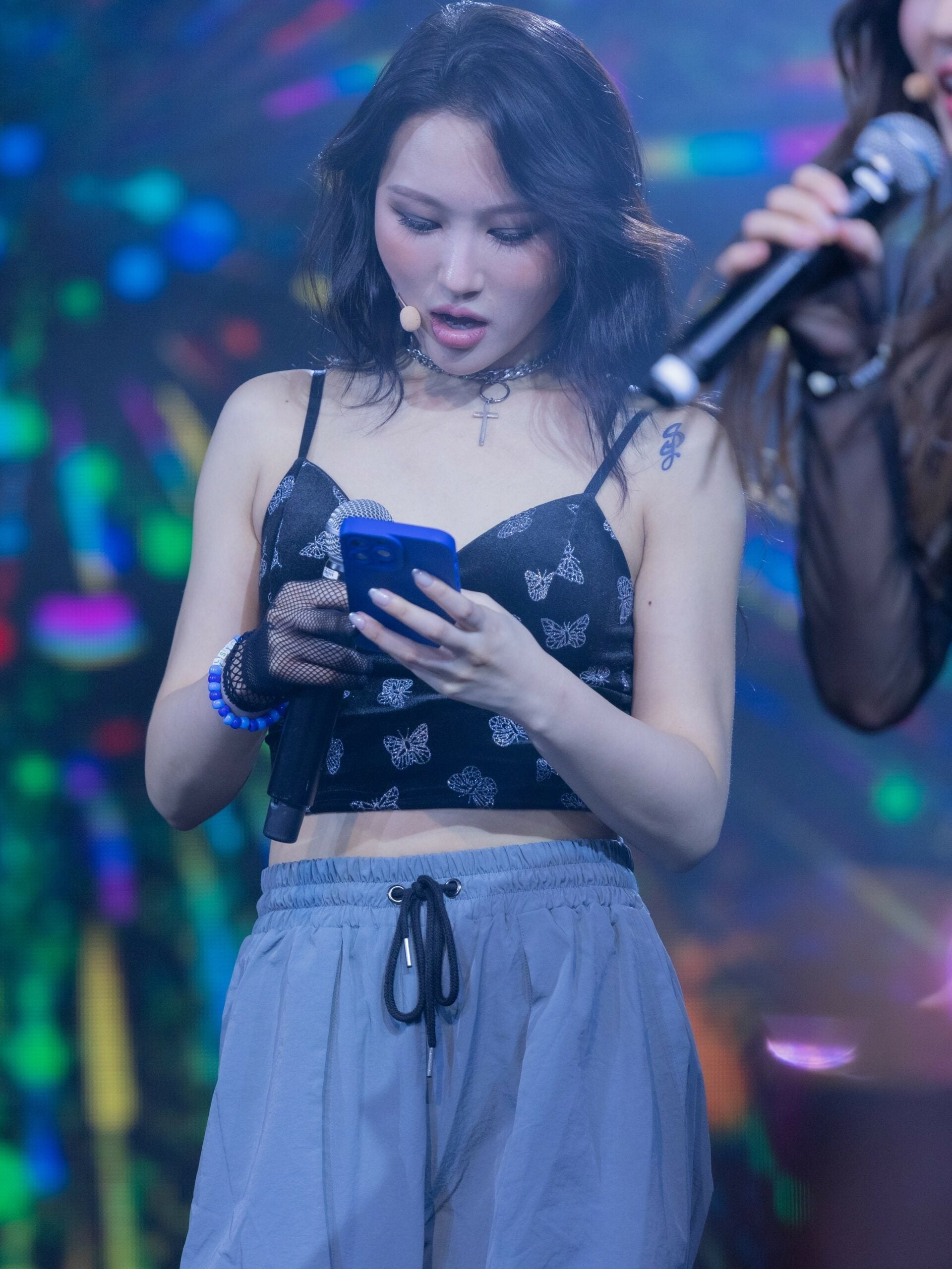 Black Butterfly Crop Top