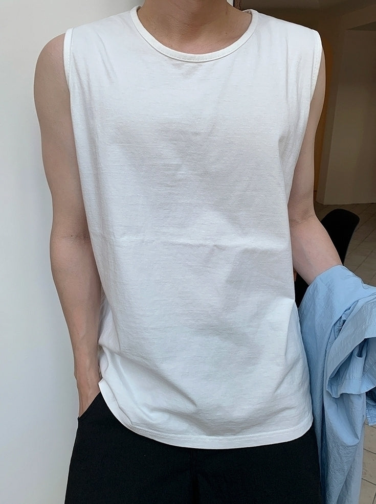Sleeveless Relaxed Fit Casual Tank Top