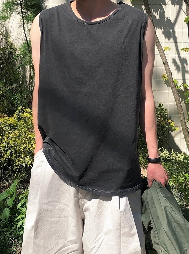 Sleeveless Relaxed Fit Casual Tank Top