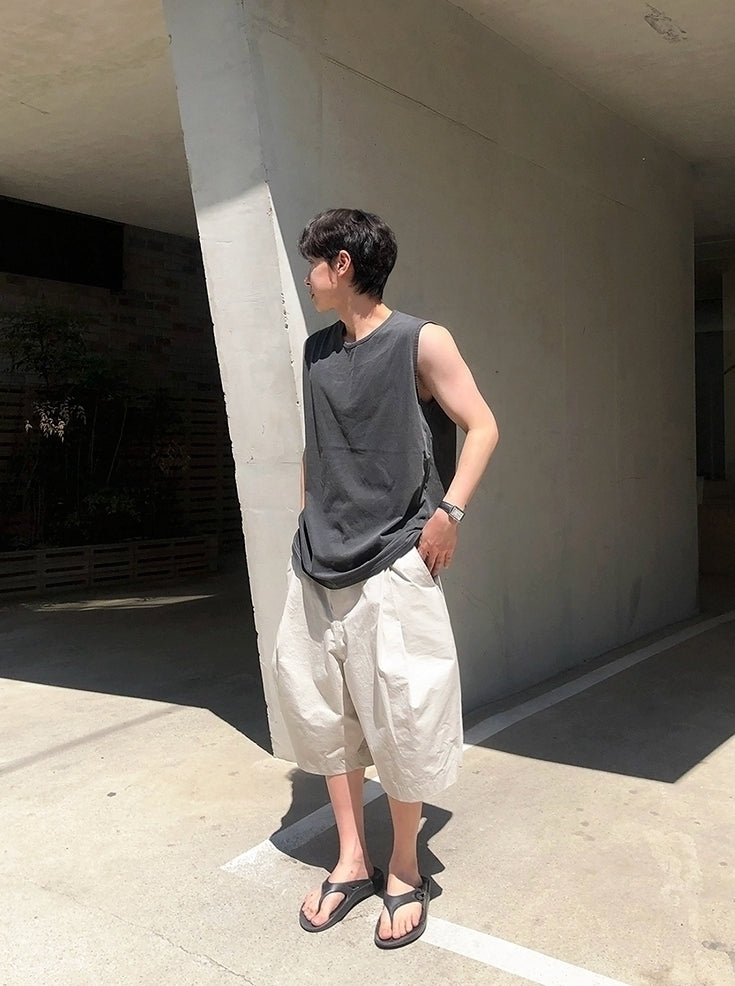 Sleeveless Relaxed Fit Casual Tank Top