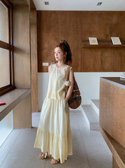 Sleeveless Vest And Skirt Set Summer French Style