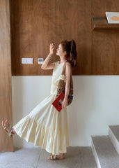 Sleeveless Vest And Skirt Set Summer French Style