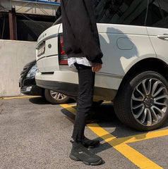 Slim Black Denim Pants With Stretch
