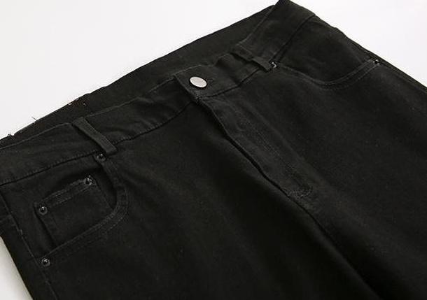 Slim Black Denim Pants With Stretch