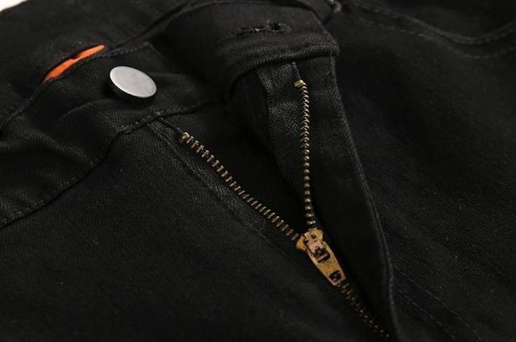 Slim Black Denim Pants With Stretch
