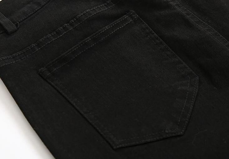 Slim Black Denim Pants With Stretch
