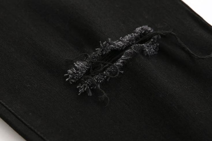 Slim Black Denim Pants With Stretch