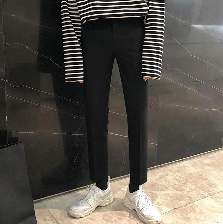 Slim Fit Black Dress Pants