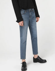 Slim Fit Casual Denim Pants Korean Style