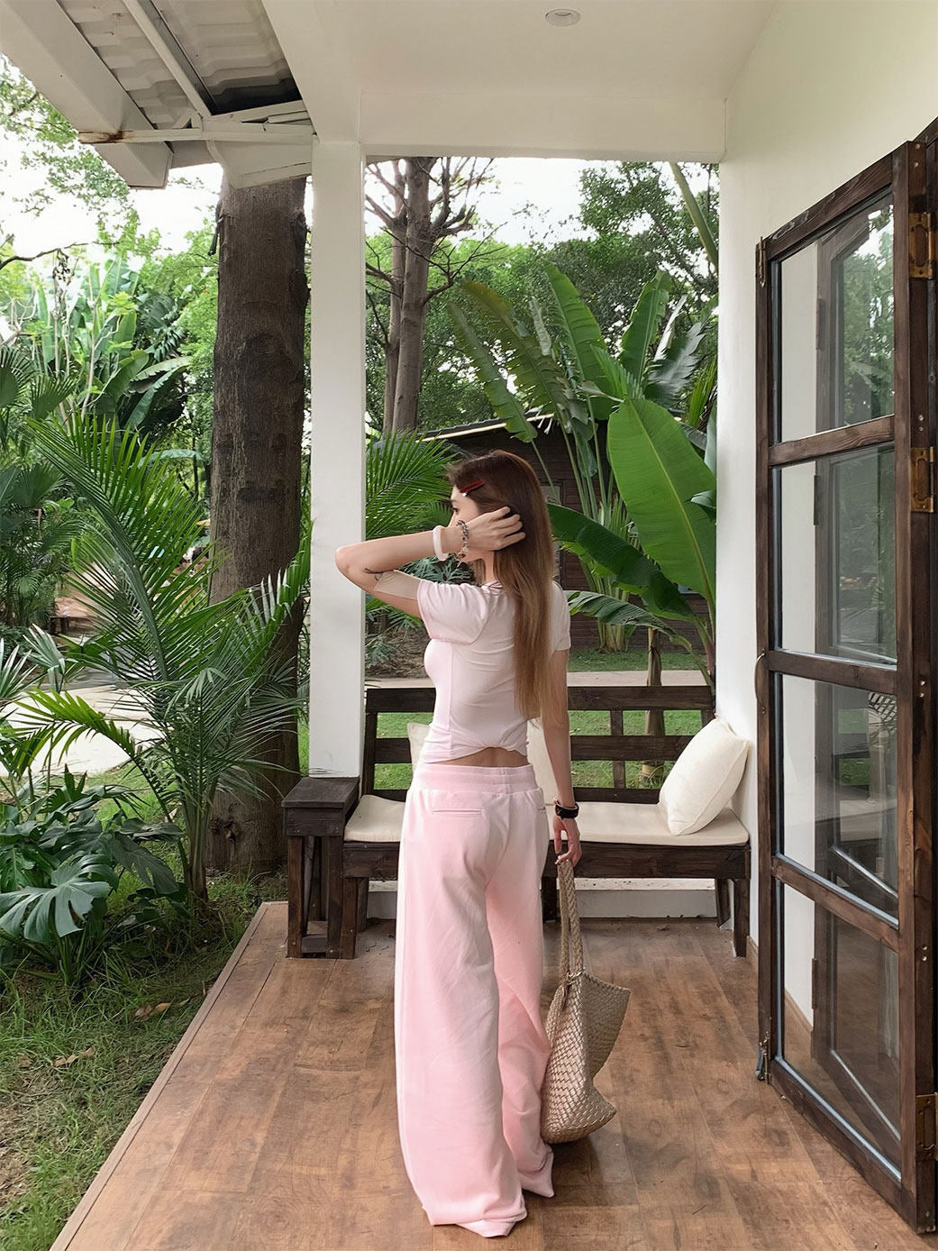 Slim Fit Solid Short Sleeve Crop Top