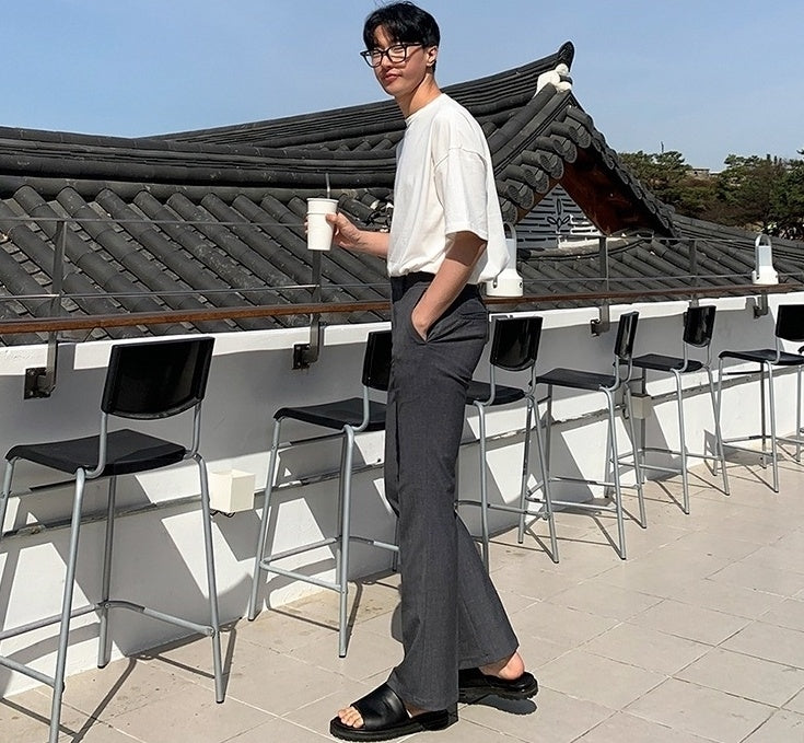 Slim Fit Summer Flare Trousers