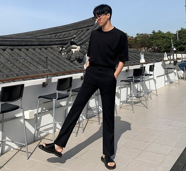 Slim Fit Summer Flare Trousers