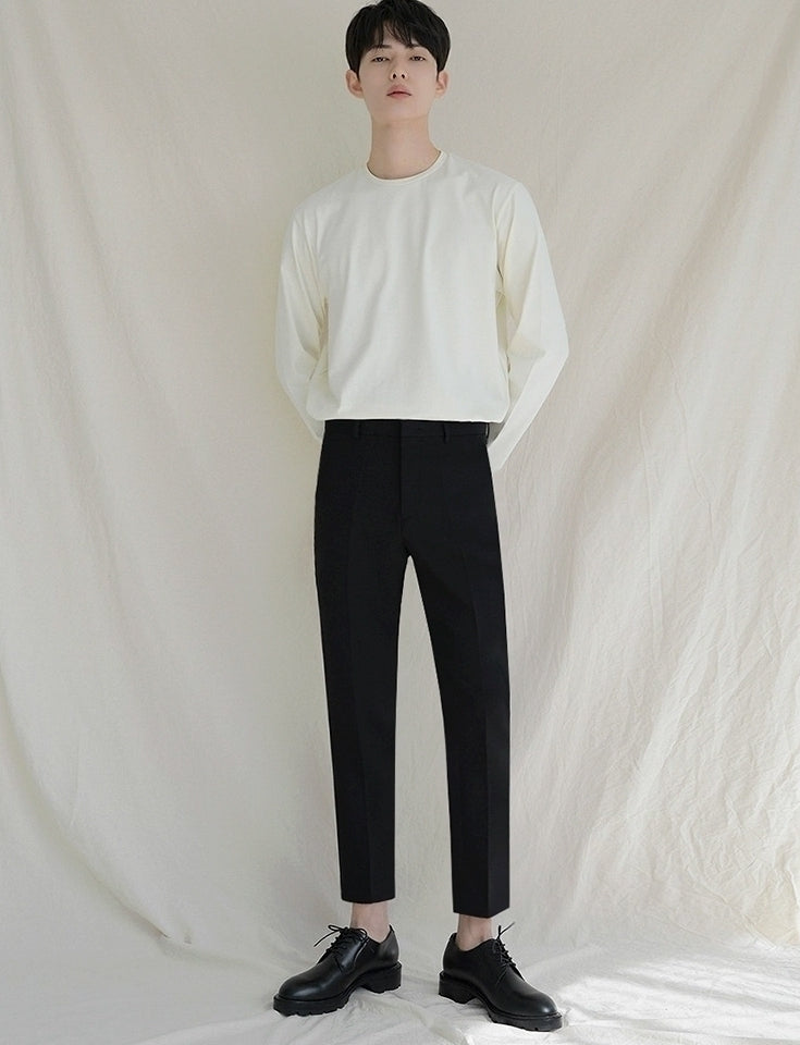 Slim Fit Tapered Suit Pants Wrinkle Free