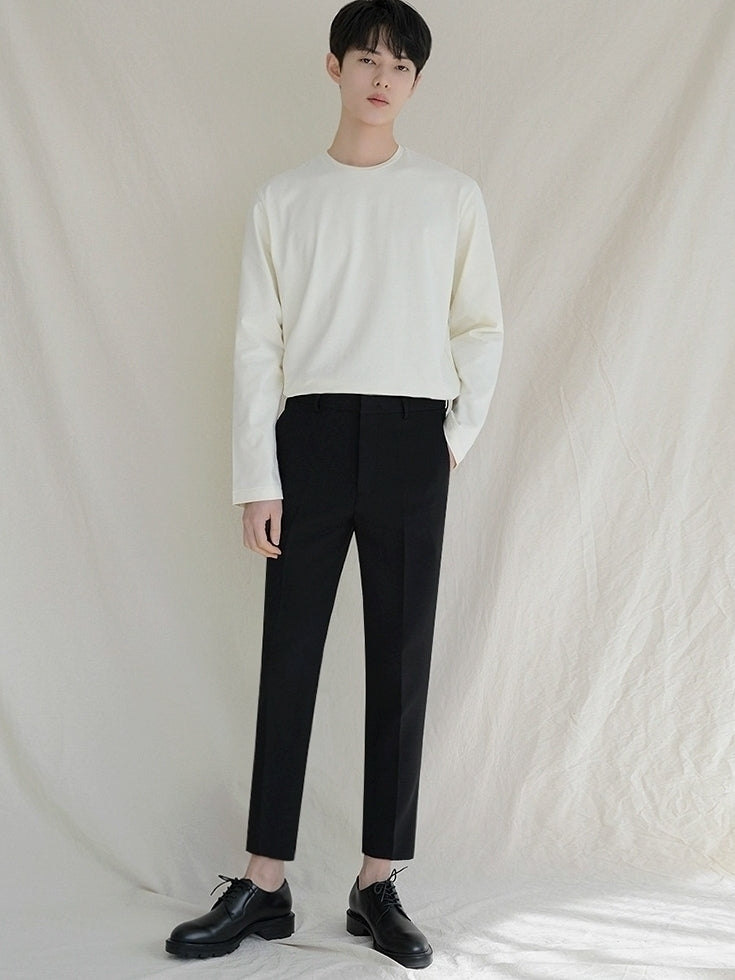 Slim Fit Tapered Suit Pants Wrinkle Free