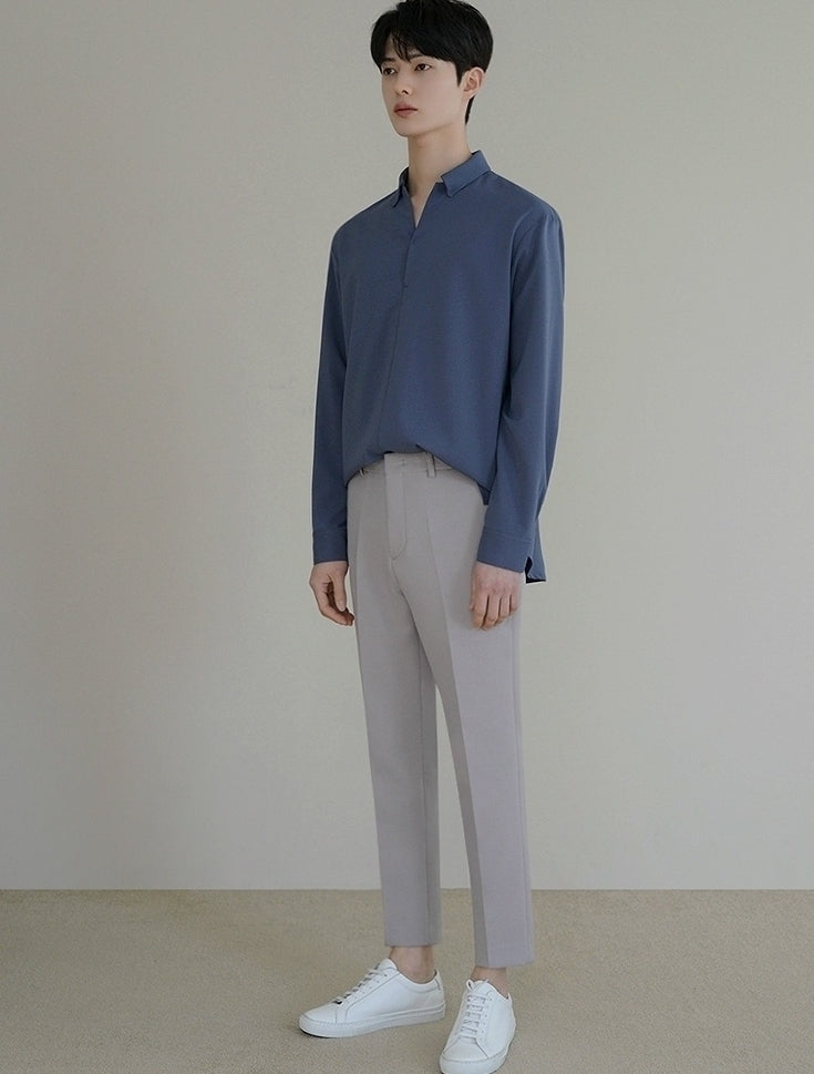 Slim Fit Tapered Suit Pants Wrinkle Free