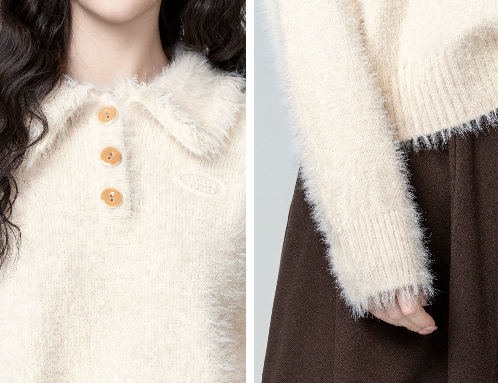 Soft Knit Polo Sweater
