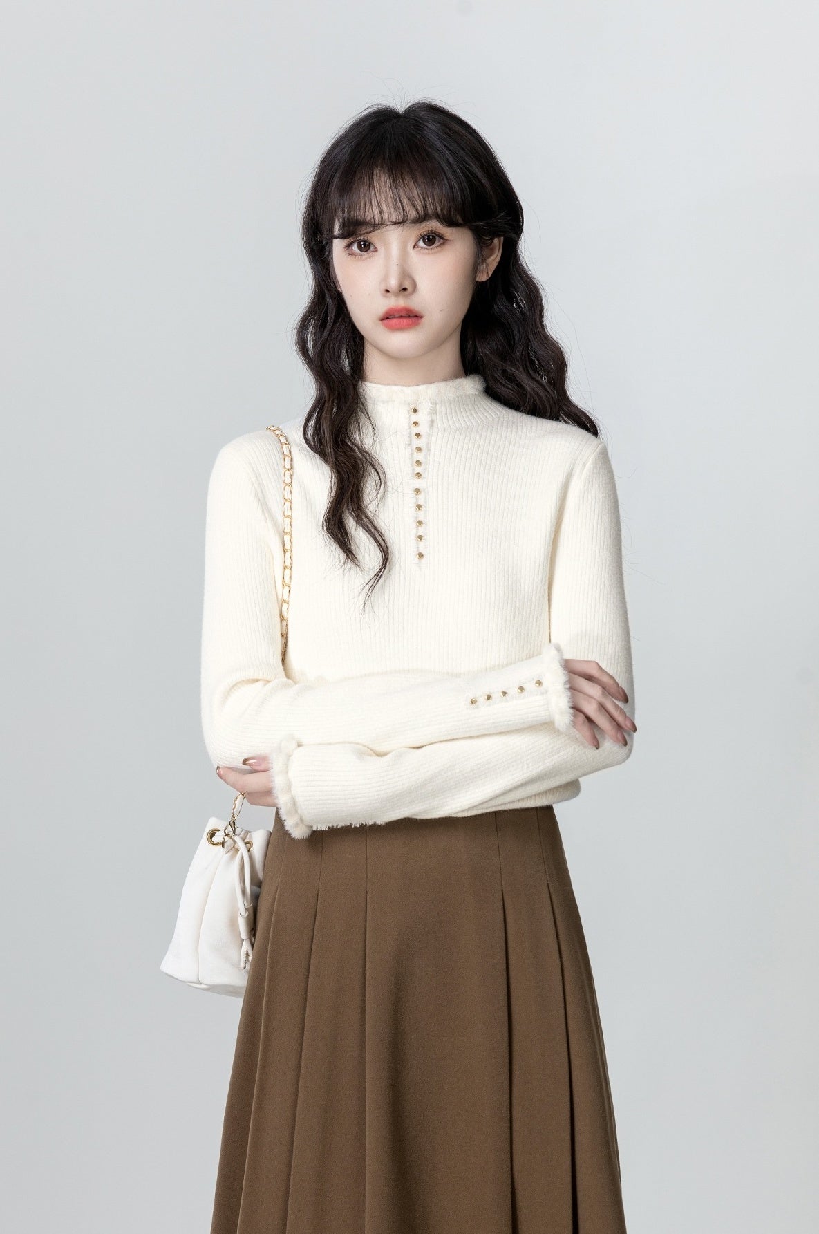 Soft Knit Fur-Lined Sweater