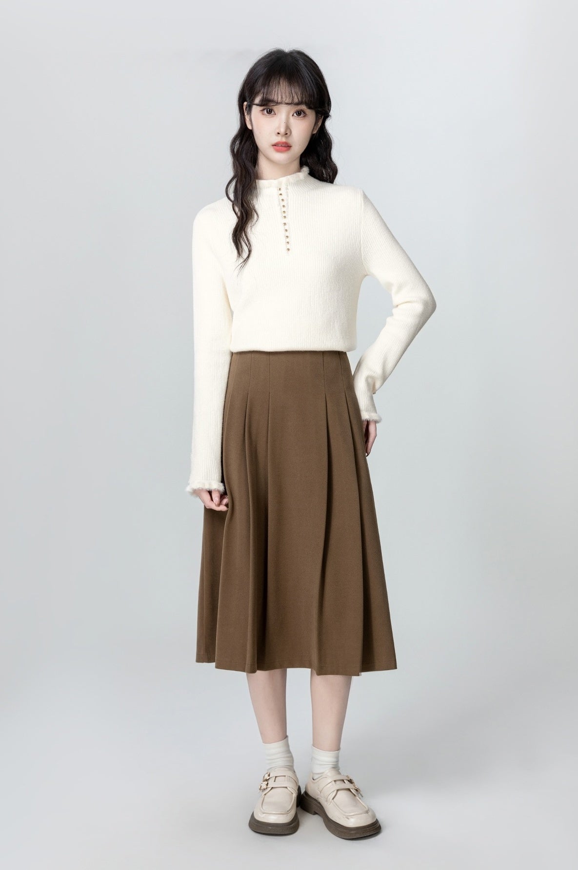 Soft Knit Fur-Lined Sweater