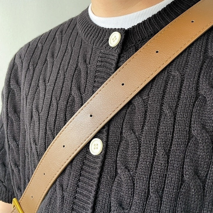 Soft Knit Short Sleeve Cardigan Sweater