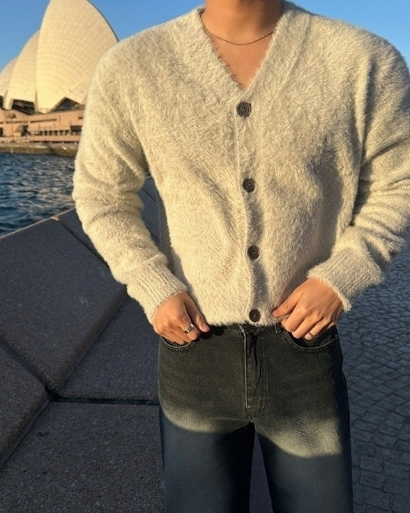 Cozy V Neck Knit Cardigan