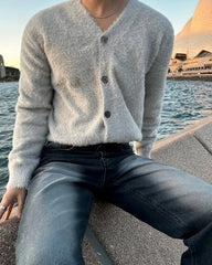 Cozy V Neck Knit Cardigan