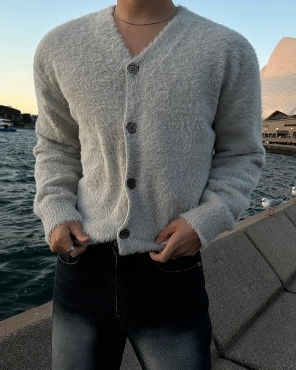Cozy V Neck Knit Cardigan