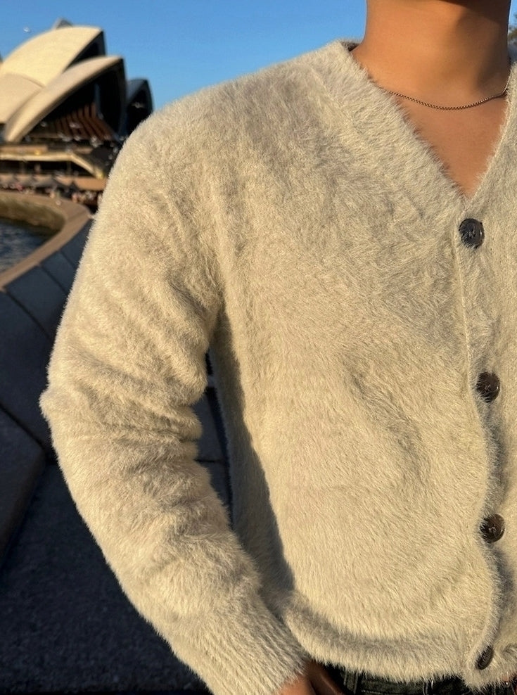 Cozy V Neck Knit Cardigan