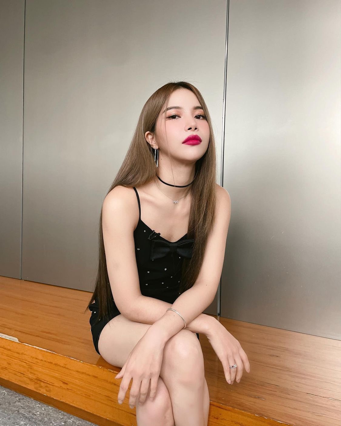 Black Crystal Sling Dress