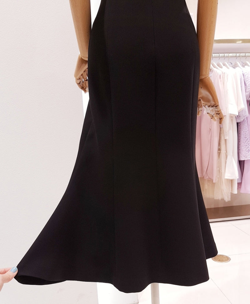 Black Mermaid Tail Dress