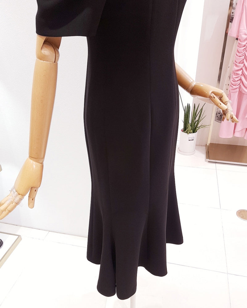 Black Mermaid Tail Dress
