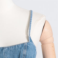 Blue Denim Bustier Camisole Top