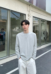 Solid Color Long Sleeve Casual Base Layer Shirt