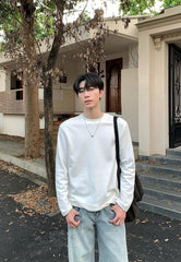 Solid Color Long Sleeve Casual Base Layer Shirt