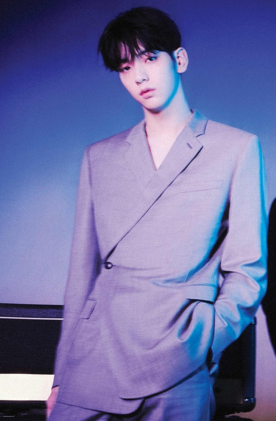 Grey Asymmetrical Suit Jacket