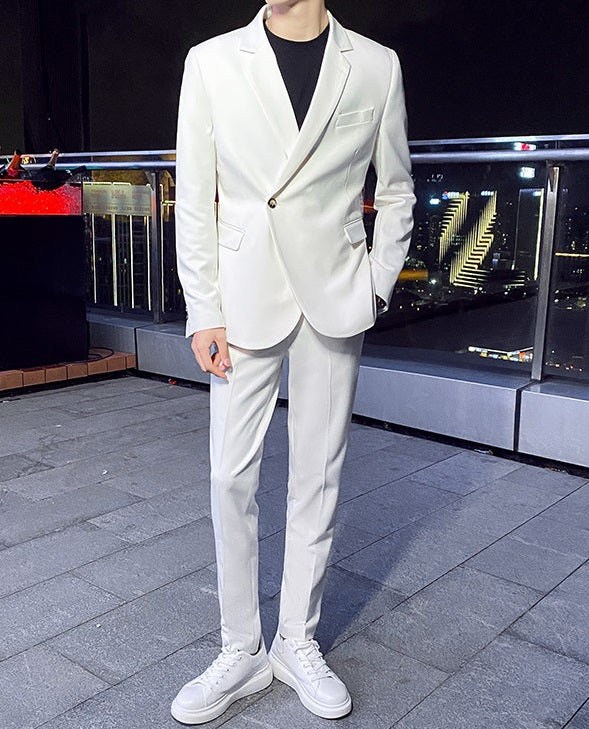 Grey Asymmetrical Suit Jacket