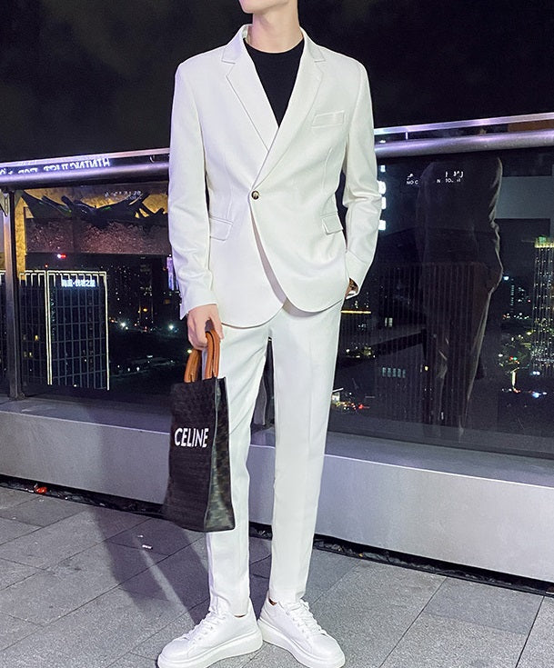 Grey Asymmetrical Suit Jacket