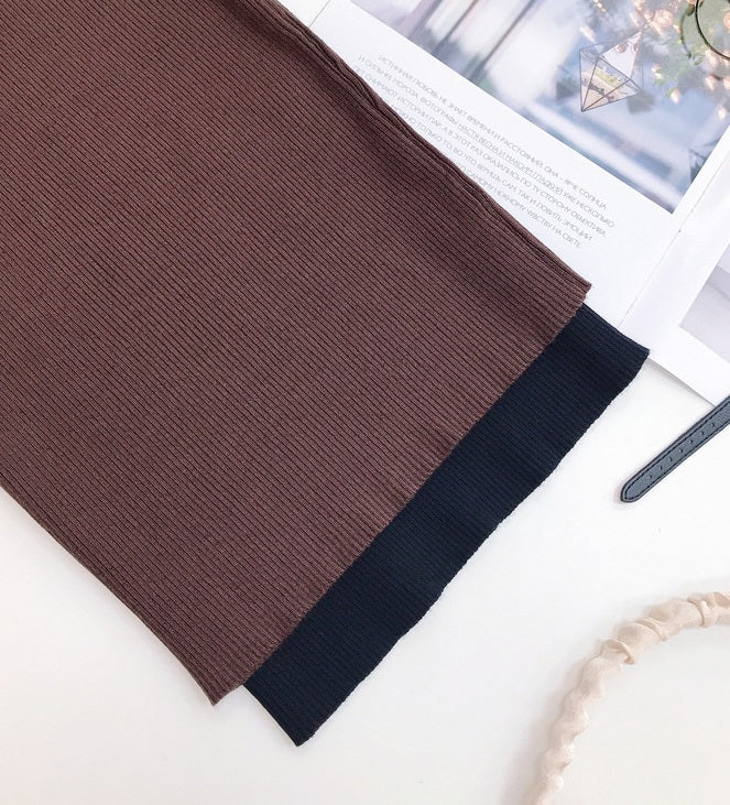 Brown Off-Shoulder Long Dress